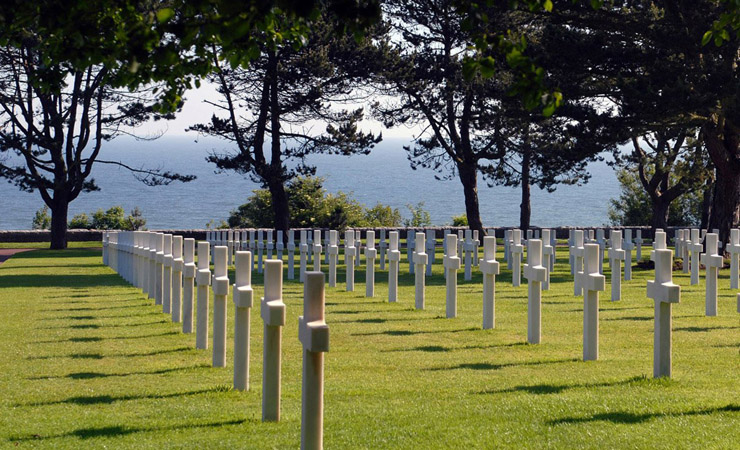 cimetière US à Colleville sur Mer