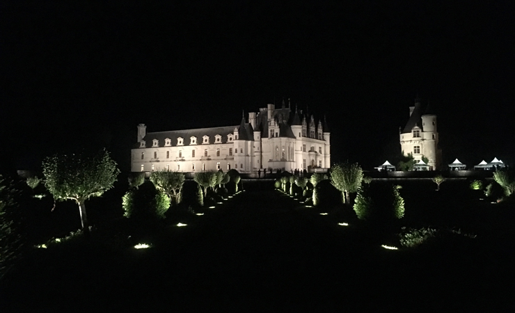 balade nocturne au château de Chenonceau