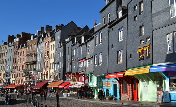 Honfleur - façades sur le port